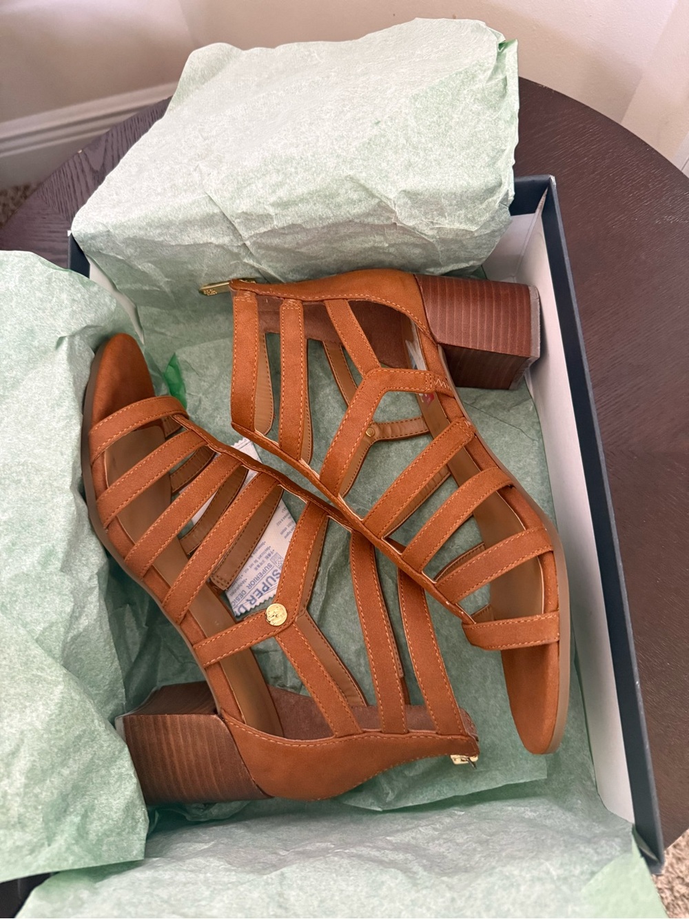 Tommy Hilfiger Brown Strappy Block Heel Sandals